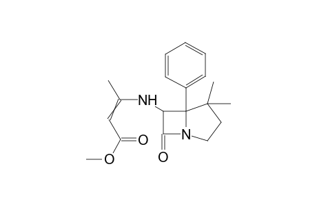 6-N-(1-Methyl-2-methoxycarbonyl-vinyl)-amino-1-aza-4,4-dimethyl-5-phenylbicyclo[3.2.0]heptan-7-one