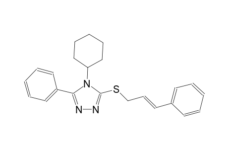 4H-1,2,4-triazole, 4-cyclohexyl-3-phenyl-5-[[(2E)-3-phenyl-2-propenyl]thio]-