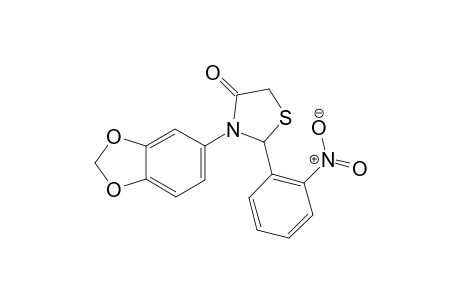 3-(Benzo[d][1,3]dioxol-5-yl)-2-(2-nitrophenyl)thiazolidin-4-one