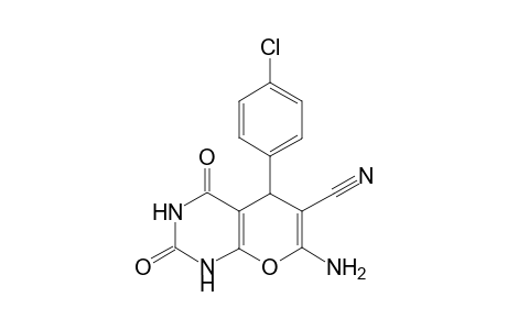 7-Amino-5-(4-chlorophenyl)-6-cyano-5H-pyrano[2,3-d]pyrimidin-(1H,3H)-2,4-dione