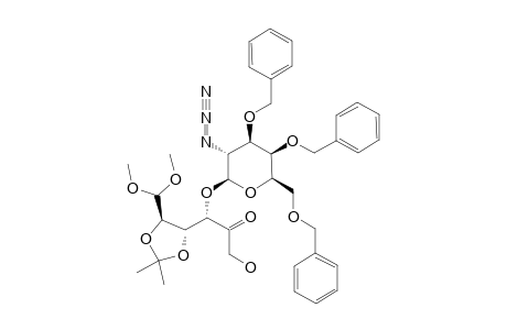4-O-(2-AZIDO-3,4,6-TRI-O-BENZYL-2-DEOXY-BETA-D-GALACTOPYRANOSYL)-2,3-O-ISOPROPYLIDENE-D-XYLO-HEXOS-5-ULOSE-DIMETHYL-ACETAL