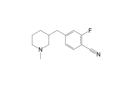 2-Fluoro-4-((1-methylpiperidin-3-yl)methyl)benzonitrile