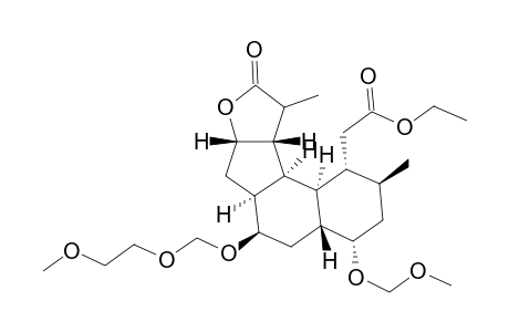 (1.alpha.,2.beta.,4.alpha.4a.beta.,6.beta.,6a.alpha.,7a.beta.,10a.beta.,10b.alpha.,10c.alpha.)-Tetradecahydro-6-[(2-methoxyethoxy)methoxy]-4-(methoxymethoxy)-2,10c-dimethyl-9-oxo-1H-benz[6,7]indeno[2,1-b]furan-1-acetic acid ethyl ester