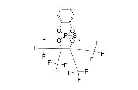 2-methylsulfanyl-4,4,5,5-tetrakis(trifluoromethyl)spiro[1,3-dioxa-2$l^{5}-phosphacyclopentane-2,8'-7,9-dioxa-8$l^{5}-phosphabicyclo[4.3.0]nona-1,3,5-triene]