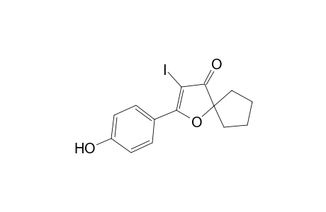2-(4-Hydroxyphenyl)-3-iodo-1-oxaspiro[4.4]non-2-en-4-one