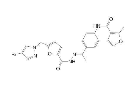 N-[4-((1E)-N-{5-[(4-bromo-1H-pyrazol-1-yl)methyl]-2-furoyl}ethanehydrazonoyl)phenyl]-2-methyl-3-furamide