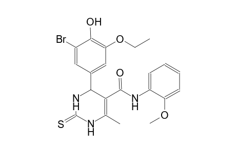 4-(3-bromo-5-ethoxy-4-hydroxyphenyl)-N-(2-methoxyphenyl)-6-methyl-2-thioxo-1,2,3,4-tetrahydro-5-pyrimidinecarboxamide