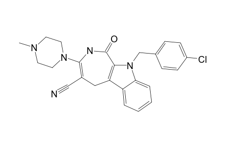 10-(4-CHLORO-BENZYL)-4-CYANO-3-(N-METHYLPIPERAZINO)-1-OXO-[1,2,5,10]-TETRAHYDRO-AZEPINO-[3,4-B]-INDOLE