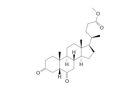 Cholan-24-oic acid, 3,6-dioxo-, methyl ester, (5.beta.)-