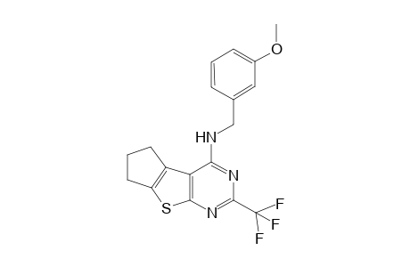 N-(3-methoxybenzyl)-2-(trifluoromethyl)-6,7-dihydro-5H-cyclopenta[4,5]thieno[2,3-d]pyrimidin-4-amine