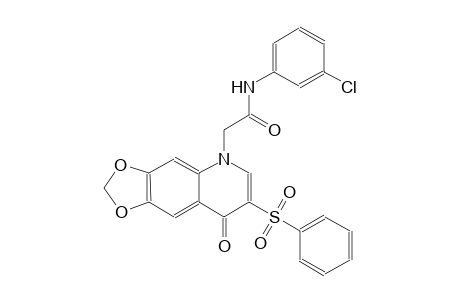 [1,3]dioxolo[4,5-g]quinoline-5-acetamide, N-(3-chlorophenyl)-5,8-dihydro-8-oxo-7-(phenylsulfonyl)-
