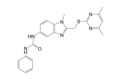 urea, N-[2-[[(4,6-dimethyl-2-pyrimidinyl)thio]methyl]-1-methyl-1H-benzimidazol-5-yl]-N'-phenyl-