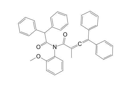 N-(2-METHOXYPHENYL)-N-(2-METHYL-4,4-DIPHENYLBUTA-2,3-DIENOYL)-2,2-DIPHENYLACETAMIDE