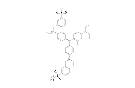 p-N-Ethyl-N-m-sulfobenzylamino-p'-N-diethylamino-N-ethyl-N-m-sulfobenzylfuchsonimonium(Na salt des inn.sulfonats)