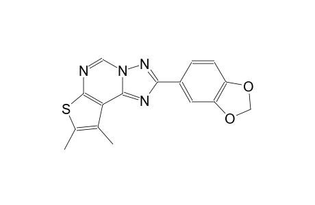 Thieno[3,2-e][1,2,4]triazolo[1,5-c]pyrimidine, 2-(1,3-benzodioxol-5-yl)-8,9-dimethyl-