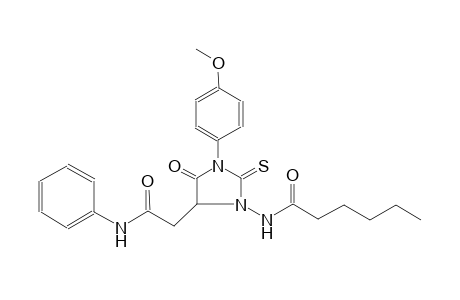 4-imidazolidineacetamide, 1-(4-methoxyphenyl)-5-oxo-3-[(1-oxohexyl)amino]-N-phenyl-2-thioxo-