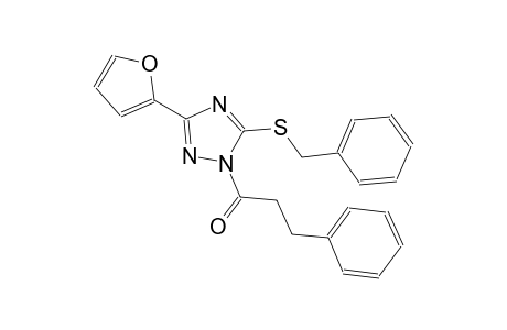1H-1,2,4-triazole, 3-(2-furanyl)-1-(1-oxo-3-phenylpropyl)-5-[(phenylmethyl)thio]-