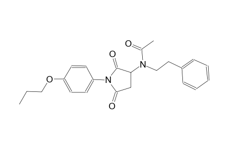 acetamide, N-[2,5-dioxo-1-(4-propoxyphenyl)-3-pyrrolidinyl]-N-(2-phenylethyl)-