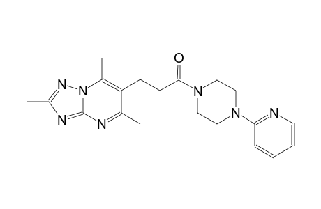 [1,2,4]triazolo[1,5-a]pyrimidine, 2,5,7-trimethyl-6-[3-oxo-3-[4-(2-pyridinyl)-1-piperazinyl]propyl]-