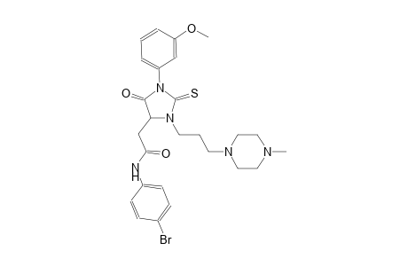 N-(4-bromophenyl)-2-{1-(3-methoxyphenyl)-3-[3-(4-methyl-1-piperazinyl)propyl]-5-oxo-2-thioxo-4-imidazolidinyl}acetamide