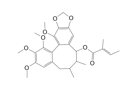 1,2,3,13-Tetramethoxy-6,7-dimethyl-5,6,7,8-tetrahydrobenzo[3,4]cycloocta[1,2-f][1,3]benzodioxol-8-yl (2Z)-2-methyl-2-butenoate