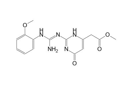 methyl (2-{[(E)-amino(2-methoxyanilino)methylidene]amino}-6-oxo-3,6-dihydro-4-pyrimidinyl)acetate