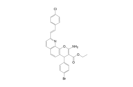 (E)-Ethyl 2-amino-4-(4-bromophenyl)-9-(4-chlorostyryl)-4H-pyrano[3,2-h]quinoline-3-carboxylate