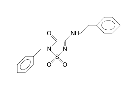 2-Benzyl-2,3-dihydro-3-oxo-4-phenethylamino-1,2,5-thiadiazole 1,1-dioxide