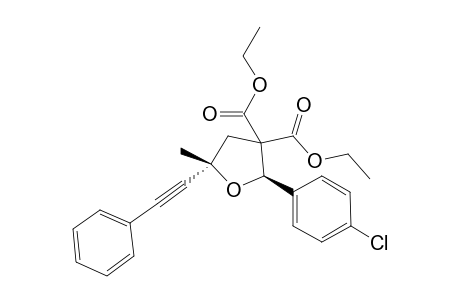 Diethyl 2-(4-chlorophenyl)-5-methyl-5-(phenylethynyl)oxolane-3,3-dicarboxylate