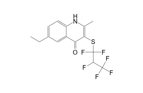 6-ethyl-3-[(1,1,2,3,3,3-hexafluoropropyl)sulfanyl]-2-methyl-4(1H)-quinolinone