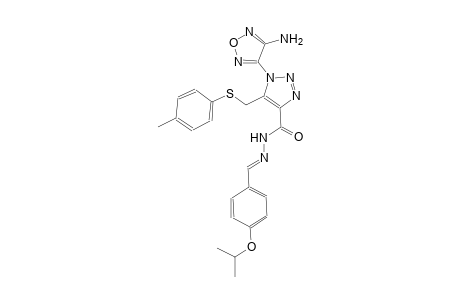1-(4-amino-1,2,5-oxadiazol-3-yl)-N'-[(E)-(4-isopropoxyphenyl)methylidene]-5-{[(4-methylphenyl)sulfanyl]methyl}-1H-1,2,3-triazole-4-carbohydrazide