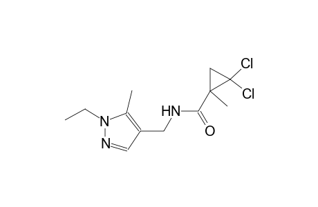 2,2-dichloro-N-[(1-ethyl-5-methyl-1H-pyrazol-4-yl)methyl]-1-methylcyclopropanecarboxamide