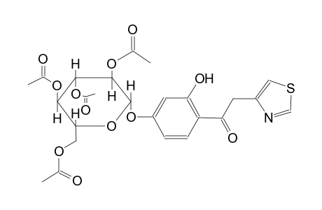 ethanone, 1-[2-hydroxy-4-[(2,3,4,6-tetra-O-acetylhexopyranosyl)oxy]phenyl]-2-(4-thiazolyl)-