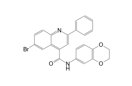 6-bromo-N-(2,3-dihydro-1,4-benzodioxin-6-yl)-2-phenyl-4-quinolinecarboxamide