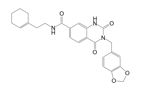 3-(1,3-benzodioxol-5-ylmethyl)-N-[2-(1-cyclohexen-1-yl)ethyl]-2,4-dioxo-1,2,3,4-tetrahydro-7-quinazolinecarboxamide