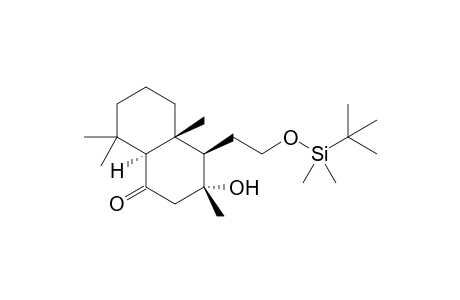 (+)-(3R,4R,4aR,8aS)-4-(2-{[tert-Butyl(dimethyl)silyl]oxy}ethyl)-3-hydroxy-3,4a,8,8-tetramethyloctahydro-1(2H)-naphthalenone