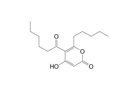 2H-Pyran-2-one, 4-hydroxy-5-(1-oxohexyl)-6-pentyl-