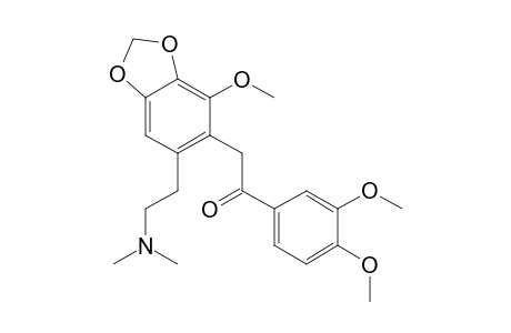 1,2-methylenedioxy-3-methoxy-4-((3,4-dimethoxyphenyl)carbonylmethyl)-5-(2-dimethylaminoethyl)benzene