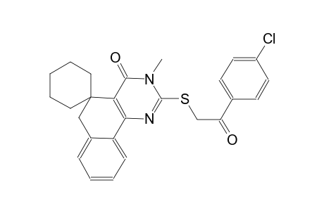 2-((2-(4-chlorophenyl)-2-oxoethyl)thio)-3-methyl-3H-spiro[benzo[h]quinazoline-5,1'-cyclohexan]-4(6H)-one