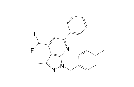 1H-pyrazolo[3,4-b]pyridine, 4-(difluoromethyl)-3-methyl-1-[(4-methylphenyl)methyl]-6-phenyl-