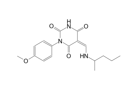 (5Z)-1-(4-methoxyphenyl)-5-{[(1-methylbutyl)amino]methylene}-2,4,6(1H,3H,5H)-pyrimidinetrione