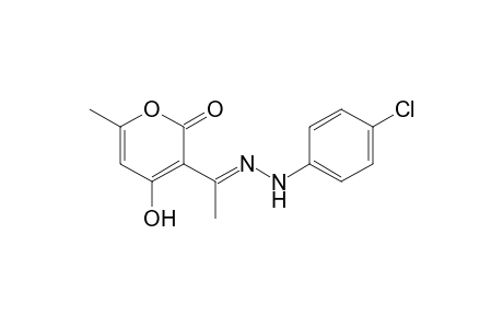 2H-Pyran-2-one, 3-[1-[(4-chlorophenyl)hydrazono]ethyl]-4-hydroxy-6-methyl-