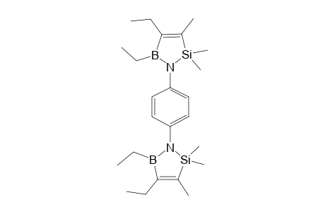 1,4-Di(N,N)[4,5-diethyl-2,5-dihydro-2,2,3-trimethyl-1,2,5-azasilaborolyl]-benzene