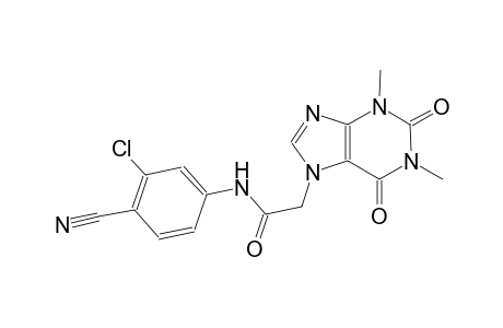 N-(3-chloro-4-cyanophenyl)-2-(1,3-dimethyl-2,6-dioxo-1,2,3,6-tetrahydro-7H-purin-7-yl)acetamide