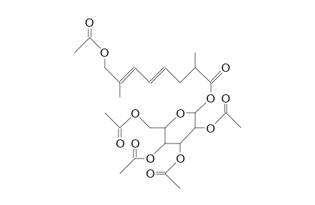 2,7-Dimethyl-8-hydroxy-4(E),6(E)-octadienoic acid, B-D-glucopyranoside pentaacetate
