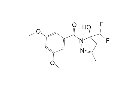 5-(difluoromethyl)-1-(3,5-dimethoxybenzoyl)-3-methyl-4,5-dihydro-1H-pyrazol-5-ol