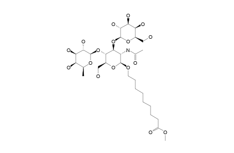 8-METHOXYCARBONYLOCTYL-4-O-(ALPHA-L-FUCOPYRANOSYL)-3-O-(BETA-D-GALACTOPYRANOSYL)-2-N-ACETAMIDO-2-DEOXY-BETA-D-GLUCOPYRANOSIDE;LEWIS-A-TRISACCHARIDE