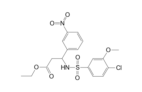 3-[(4-chloro-3-methoxy-phenyl)sulfonylamino]-3-(3-nitrophenyl)propionic acid ethyl ester