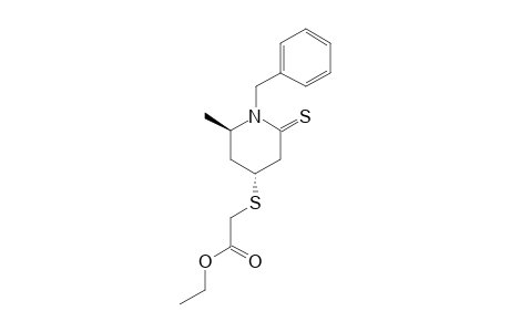 TRANS-1-BENZYL-4-(ETHOXYCARBONYLMETHYLTHIO)-6-METHYLPIPERIDINE-2-THIONE