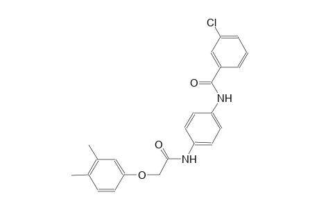 3-chloro-N-(4-{[(3,4-dimethylphenoxy)acetyl]amino}phenyl)benzamide